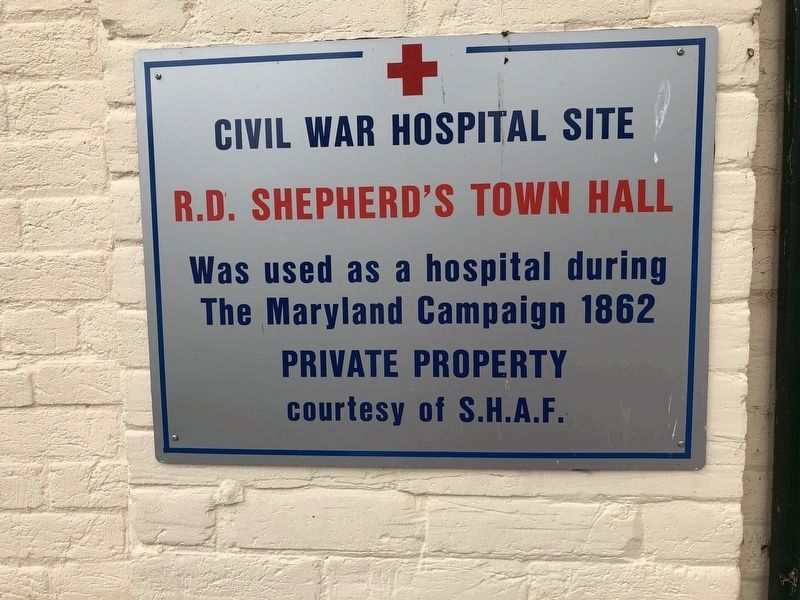R.D. Shepherds Town Hall Marker. Click for full size. R.D. Shepherds Town Hall Marker image. Click for full size.