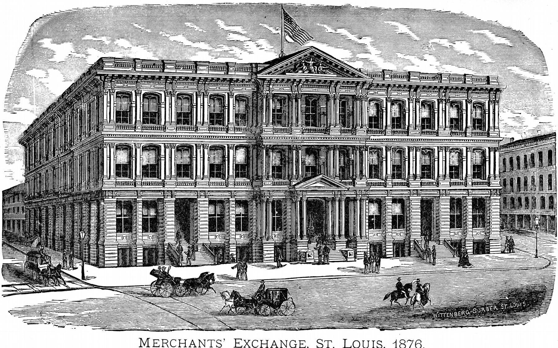 Merchant's Exchange. St. Louis, 1876. image. Click for full size.