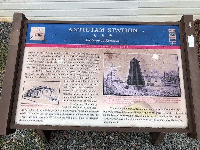 Antietam Station Marker. Click for full size. Antietam Station Marker image. Click for full size.