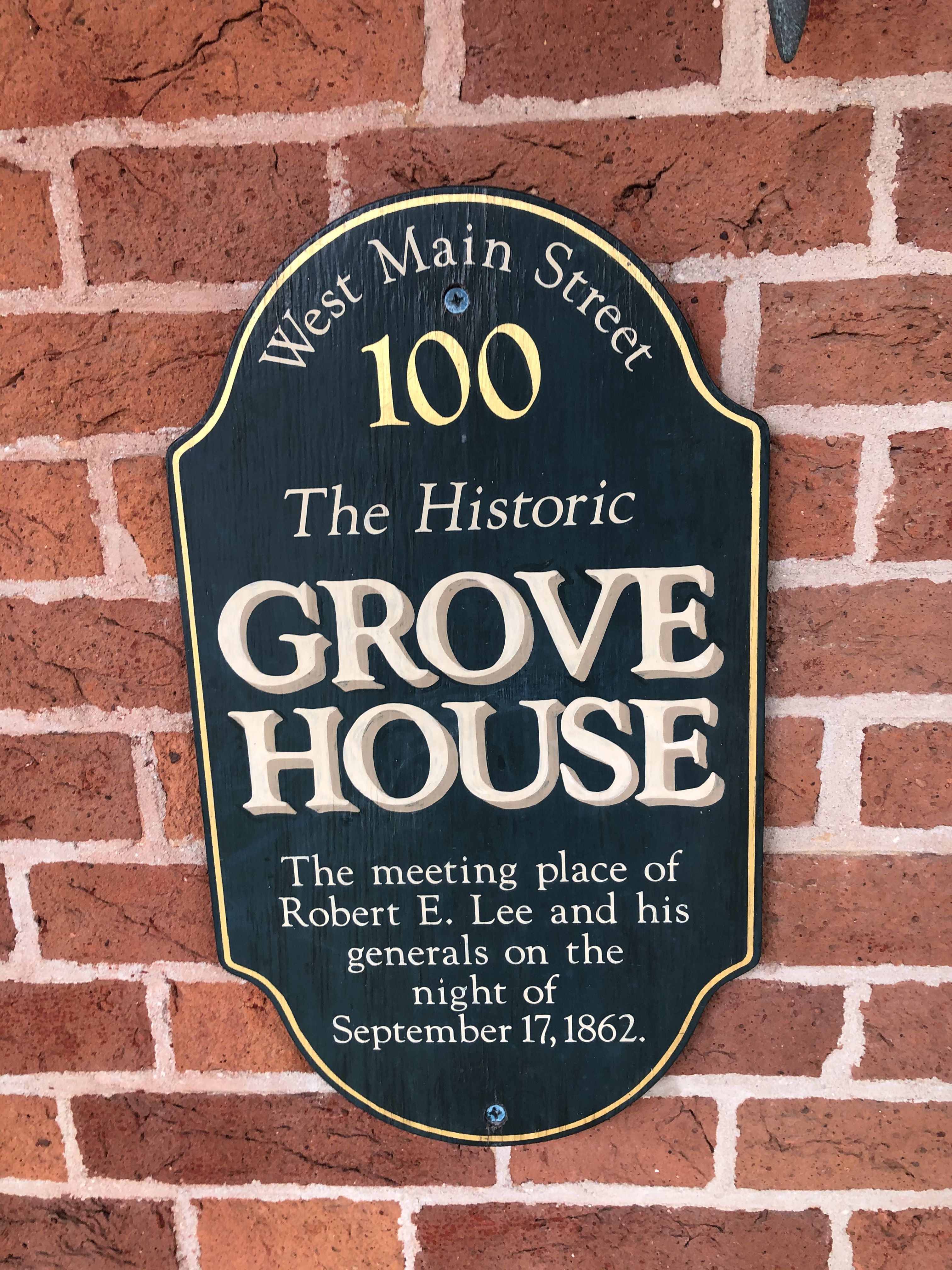 The Historic Grove House Marker