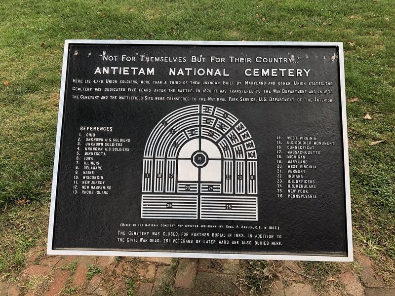 Antietam National Cemetery Marker image. Click for full size.
