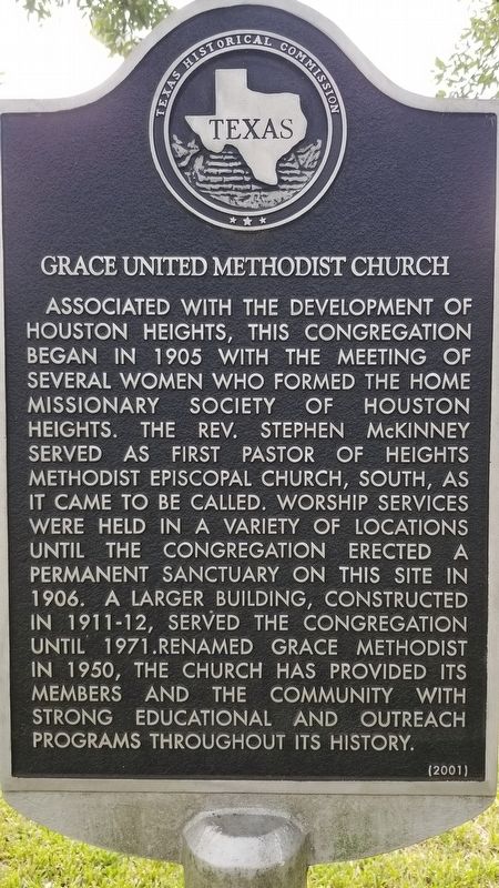 Grace United Methodist Church Marker. Click for full size. Grace United Methodist Church Marker image. Click for full size.