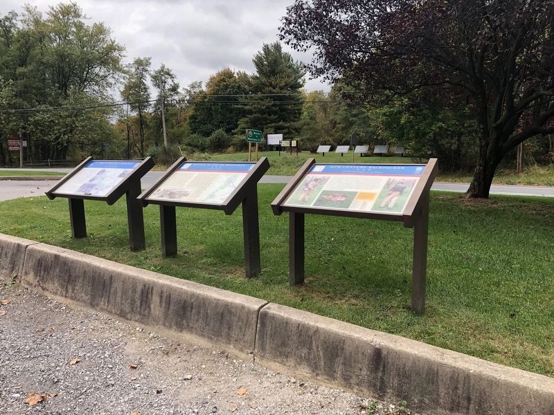 Three Maryland Civil War Trails Markers in the Inn's Parking Lot image. Click for full size.