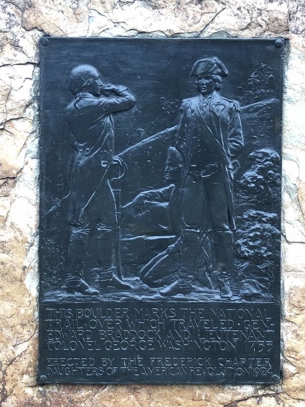 This Boulder Marks the National Trail Marker. Click for full size. This Boulder Marks the National Trail Marker image. Click for full size.