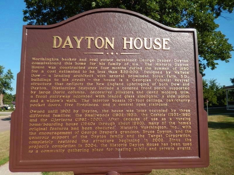 Dayton House (<i>marker south side</i>) image. Click for full size.
