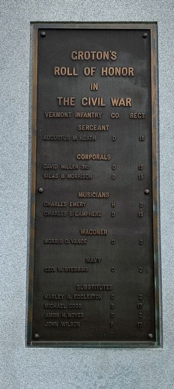 Town of Groton Civil War Memorial image. Click for full size.