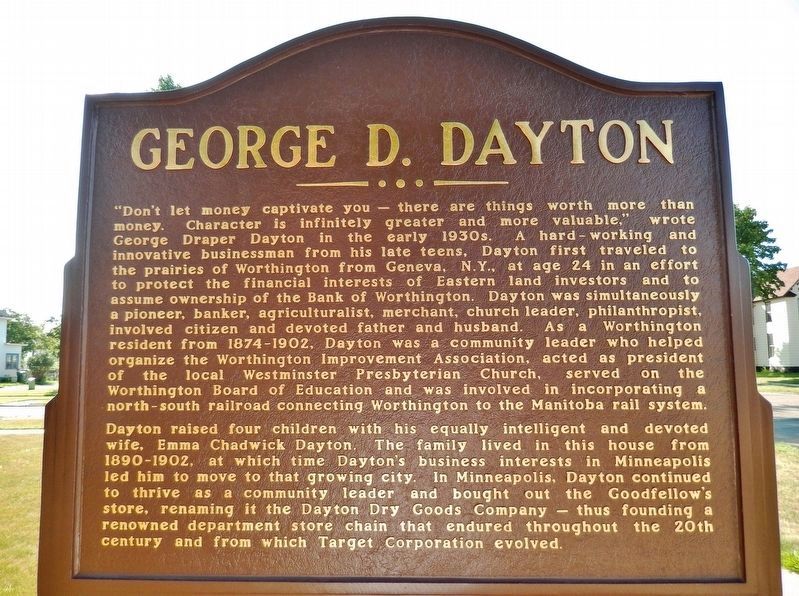 George D. Dayton (<i>marker north side</i>) image. Click for full size.