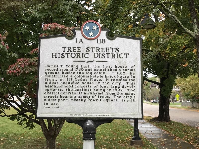 Tree Streets Historic District Marker image. Click for full size.