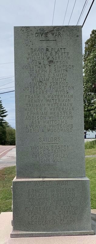 Town of Orange War Memorial. Click for full size. Town of Orange War Memorial image. Click for full size.