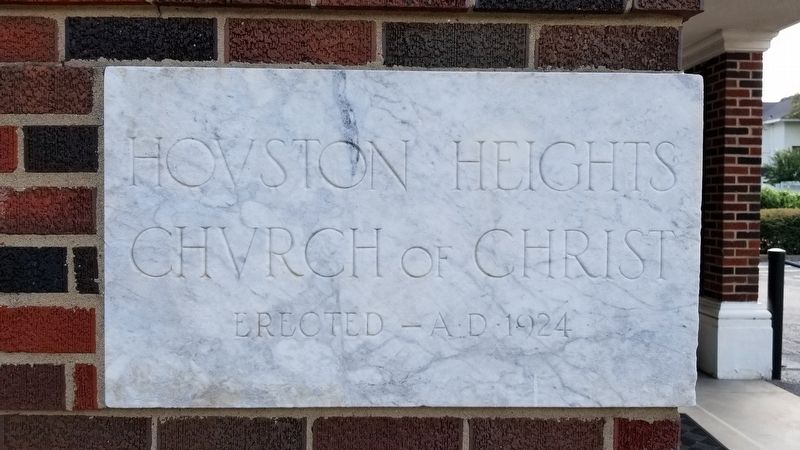 The Heights Church of Christ Cornerstone. Click for full size. The Heights Church of Christ Cornerstone image. Click for full size.