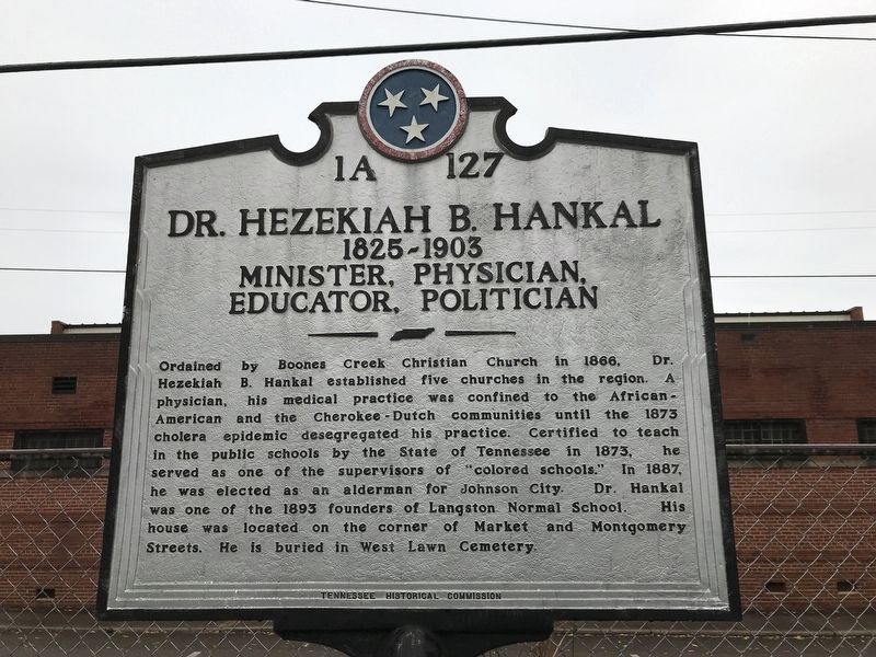 Dr. Hezekiah B. Hankal Marker image. Click for full size.