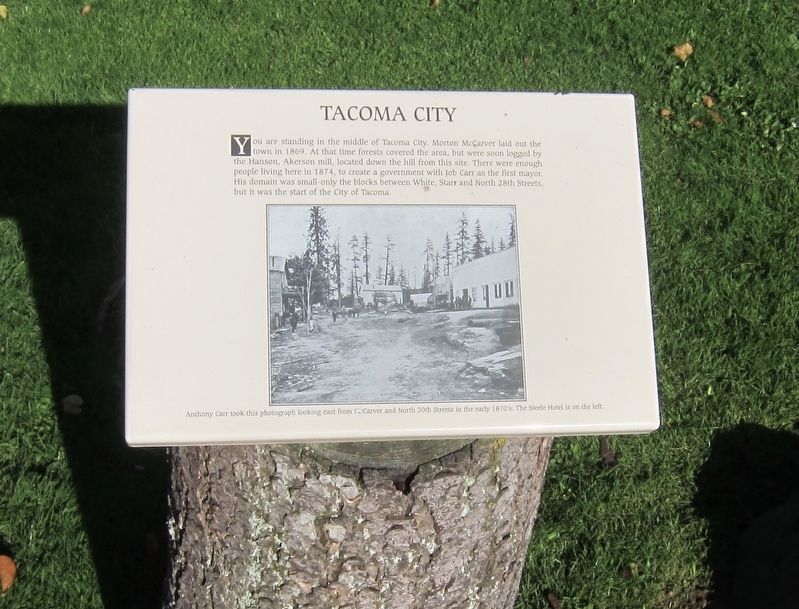 Tacoma City Marker. Click for full size. Tacoma City Marker image. Click for full size.