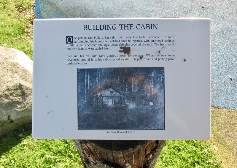 Building the Cabin Marker. Click for full size. Building the Cabin Marker image. Click for full size.