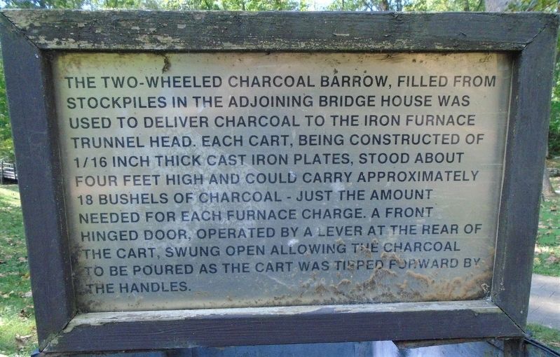 Two-Wheeled Charcoal Barrow Marker image. Click for full size.