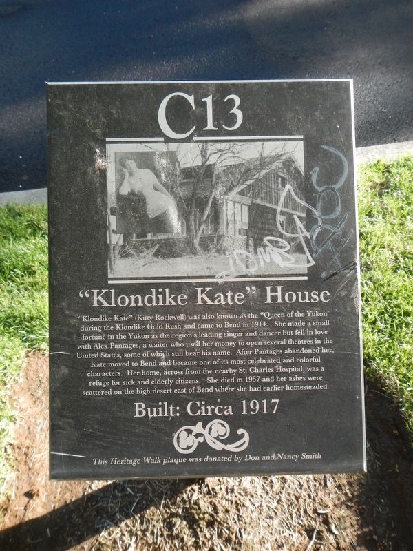 "Klondike Kate" House Marker image. Click for full size.