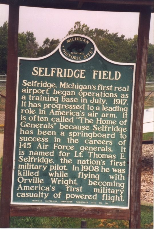 Selfridge Field Marker image. Click for full size.