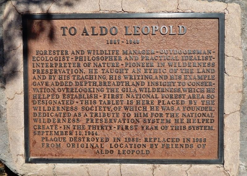 To Aldo Leopold Marker image. Click for full size.