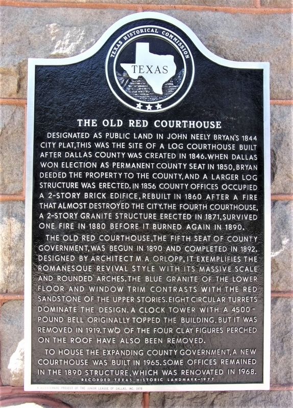 The Old Red Courthouse Marker image. Click for full size.