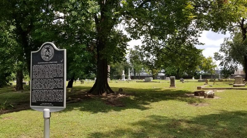 Olivewood Cemetery and Marker image. Click for full size.