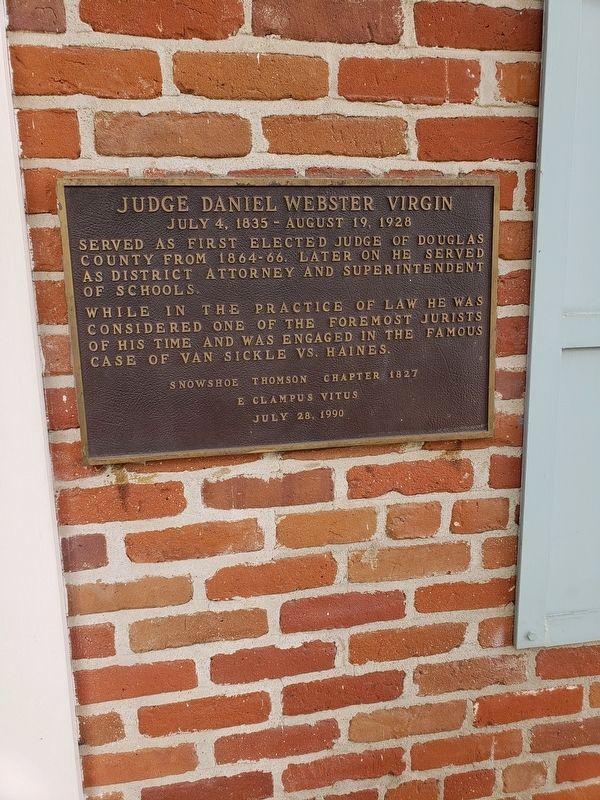 Judge Daniel Webster Virgin Marker image. Click for full size.