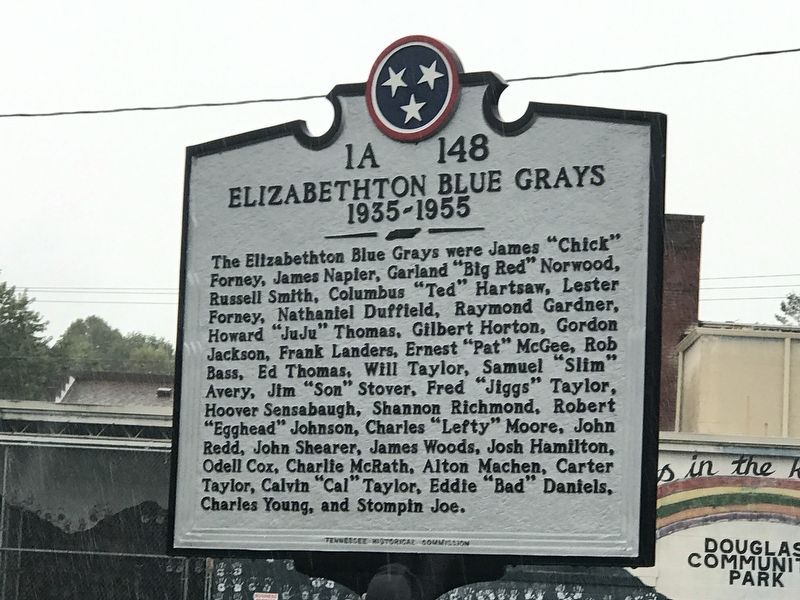 Elizabethton Blue Grays Marker image. Click for full size.