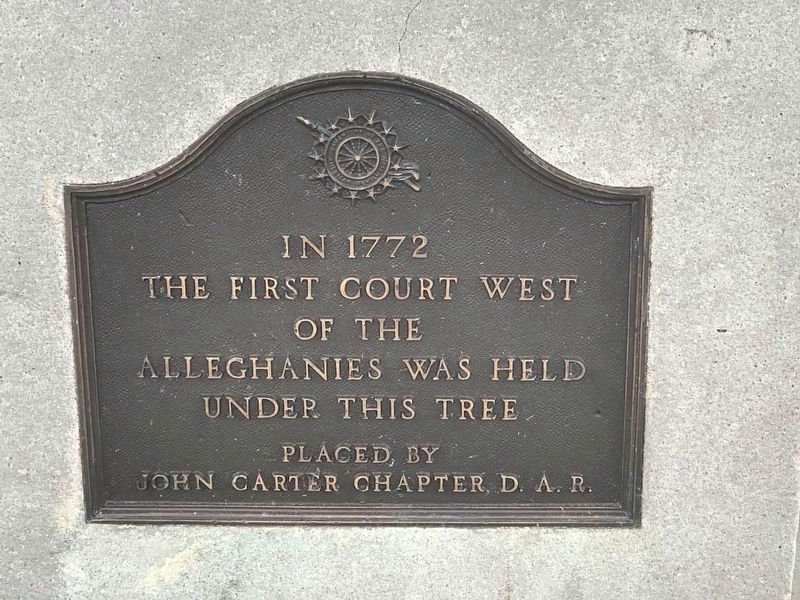 First Court West of the Alleghenies Marker image. Click for full size.
