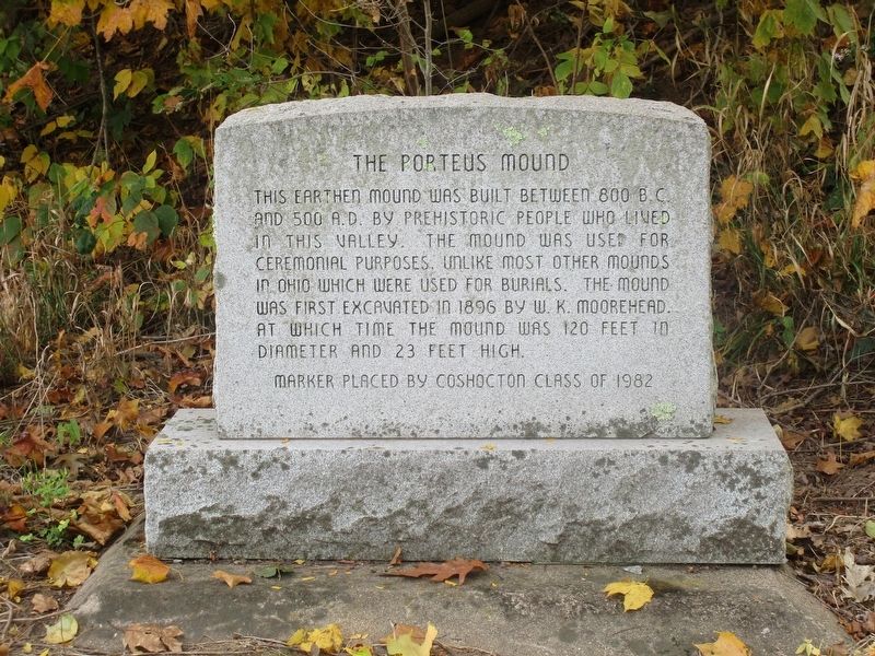 The Porteous Mound Marker image. Click for full size.