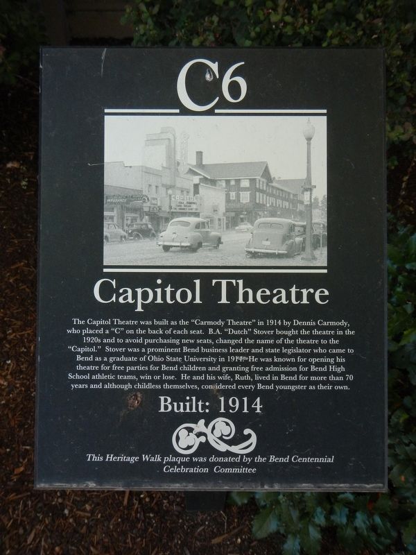 Capitol Theatre Marker image. Click for full size.