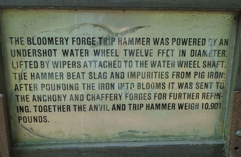 Bloomery Forge Trip Hammer Marker image. Click for full size.