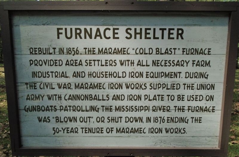 Furnace Shelter Marker image. Click for full size.