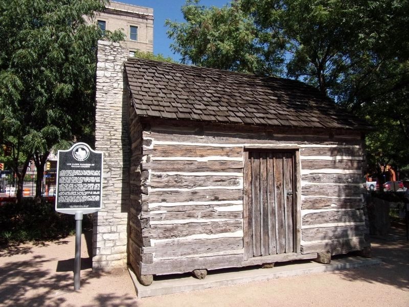 Log Cabin and Marker. Click for full size. Log Cabin and Marker image. Click for full size.