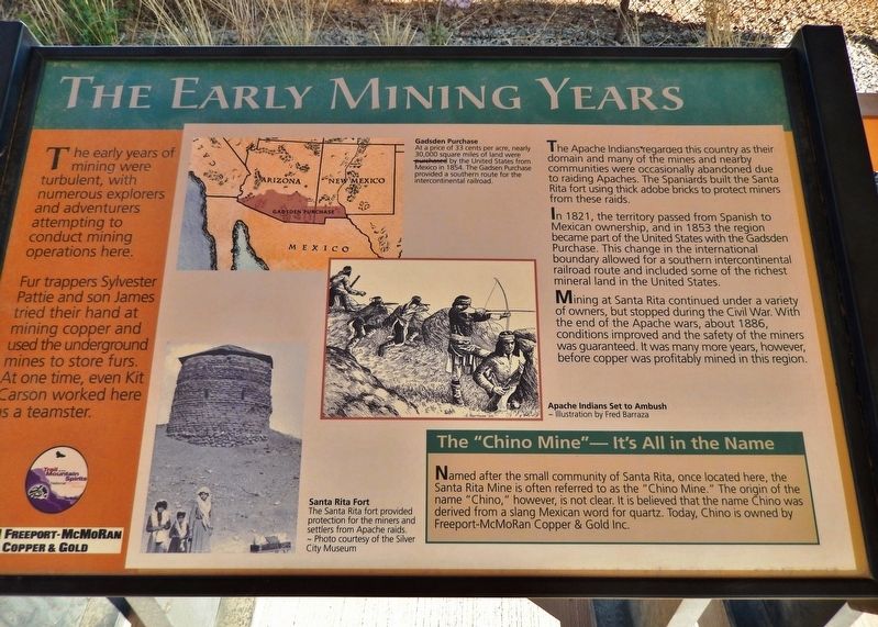 The Early Mining Years Marker image. Click for full size.