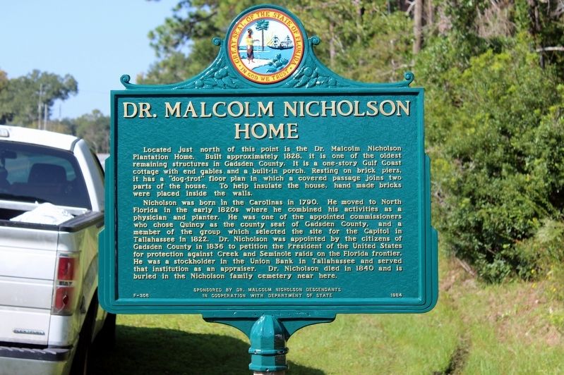Dr. Malcolm Nicholson Home Marker image. Click for full size.