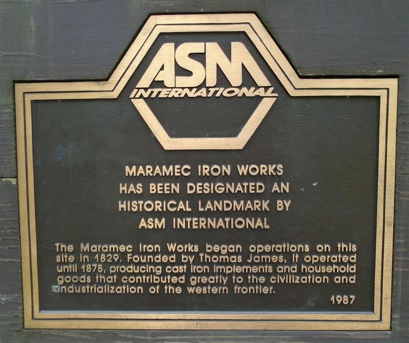 Maramec Iron Works Marker image. Click for full size.