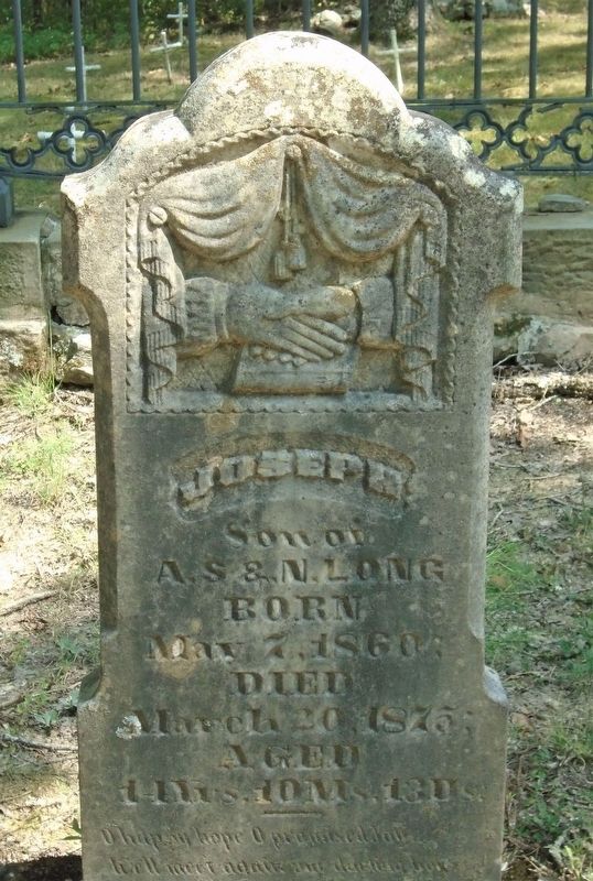 Joseph Long Headstone in Maramec Community Cemetery image. Click for full size.