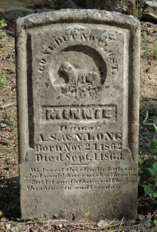 Minnie Long Headstone in Maramec Community Cemetery. Click for full size. Minnie Long Headstone in Maramec Community Cemetery image. Click for full size.