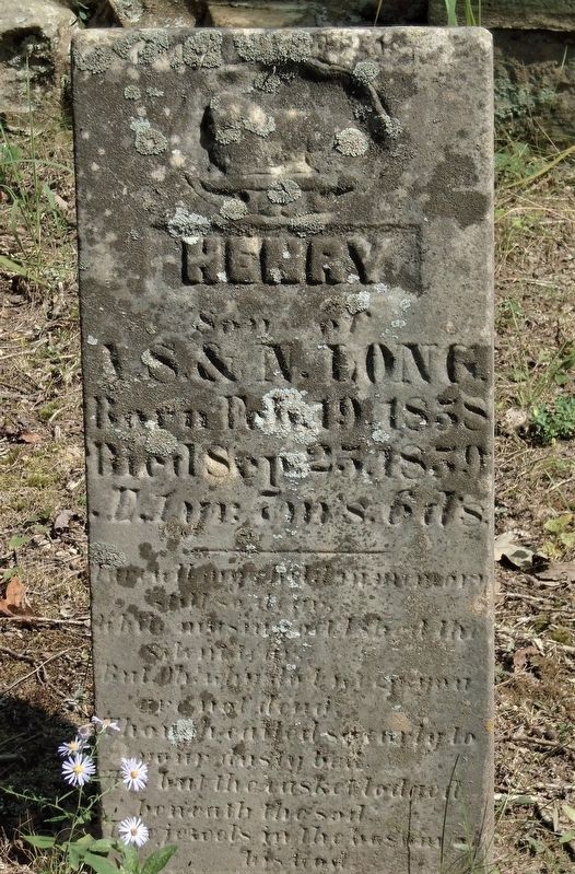 Henry Long Headstone in Maramec Community Cemetery image. Click for full size.