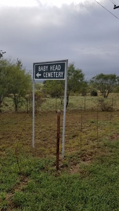 Baby Head Cemetery Sign. Click for full size. Baby Head Cemetery Sign image. Click for full size.