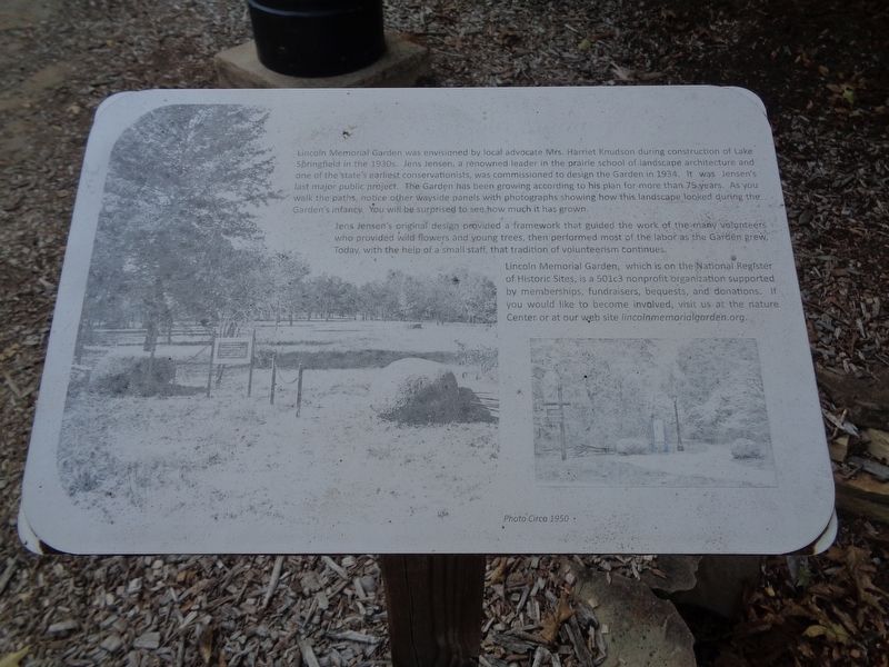 Lincoln Memorial Garden Marker image. Click for full size.