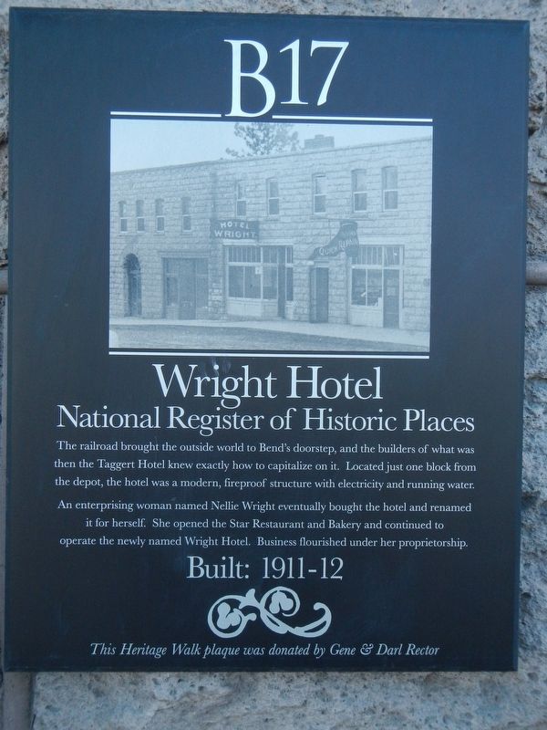 Wright Hotel Marker image. Click for full size.