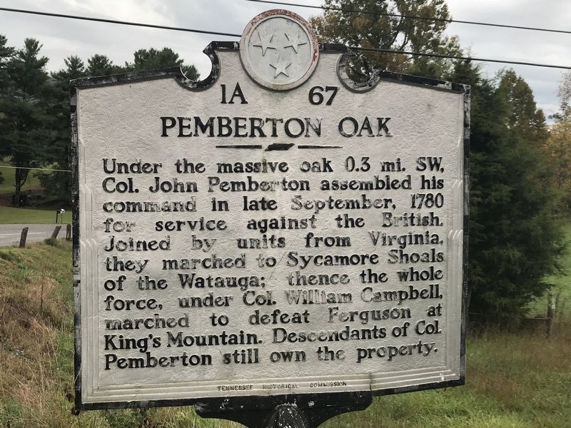 Pemberton Oak Marker image. Click for full size.