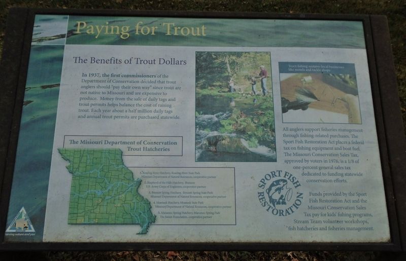 Paying for Trout Marker. Click for full size. Paying for Trout Marker image. Click for full size.