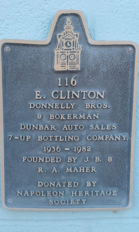 116 E. Clinton Marker image. Click for full size.