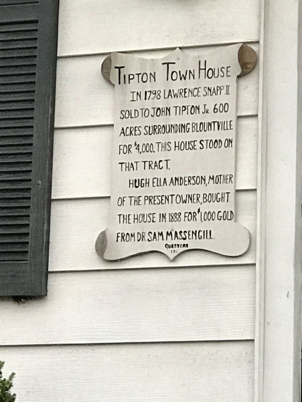 Tipton Town House Marker image. Click for full size.