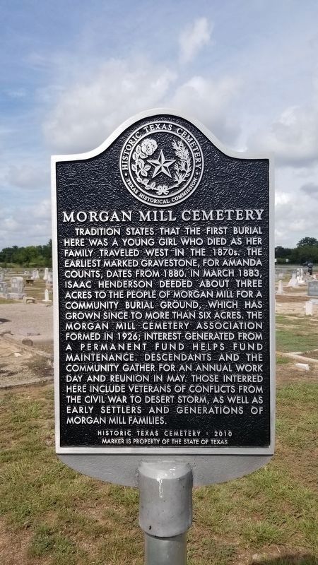 Morgan Mill Cemetery Marker image. Click for full size.