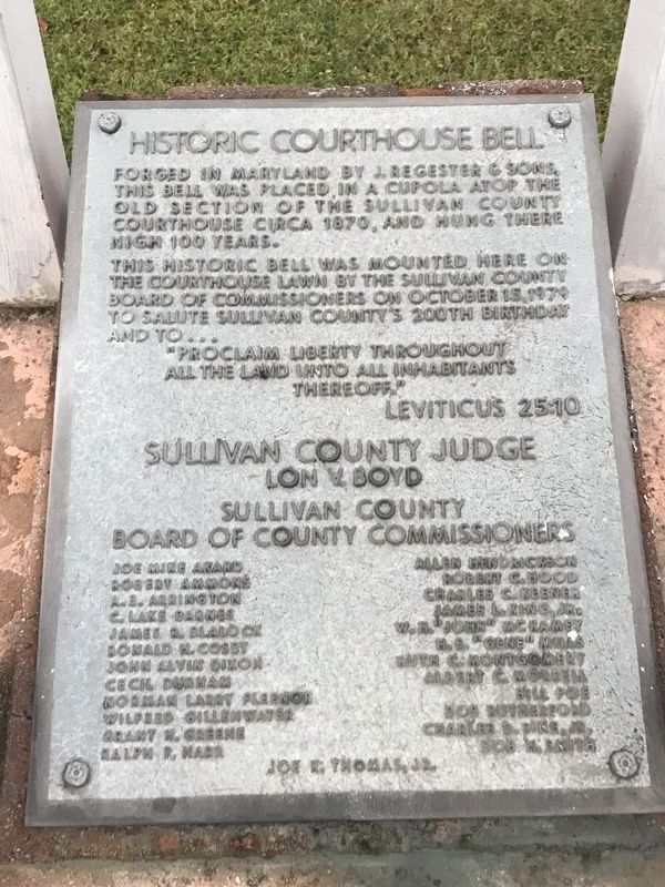 Historic Courthouse Bell Marker image. Click for full size.