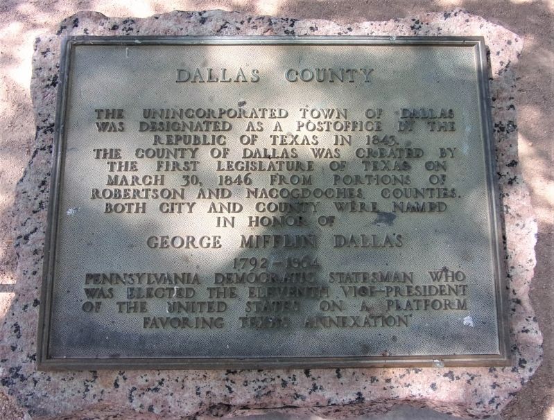 Dallas County Marker. Click for full size. Dallas County Marker image. Click for full size.