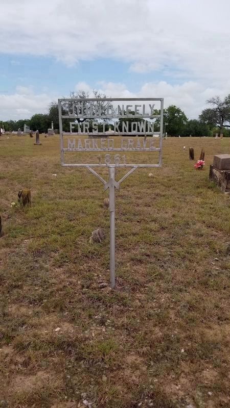 First marked grave in Oakwood Cemetery image. Click for full size.