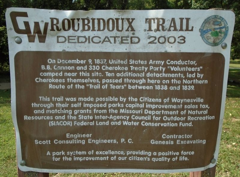 Roubidoux Trail Marker image. Click for full size.
