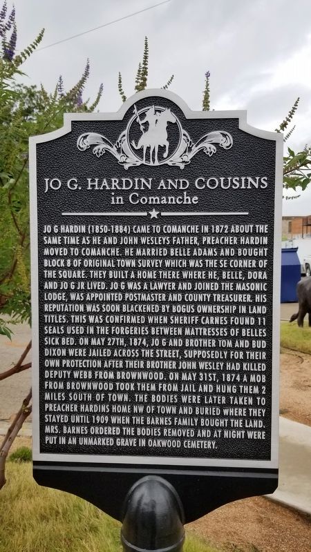 Jo G. Hardin and Cousins Marker. Click for full size. Jo G. Hardin and Cousins Marker image. Click for full size.